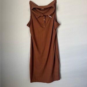 Sleeveless Collard Midi Dress